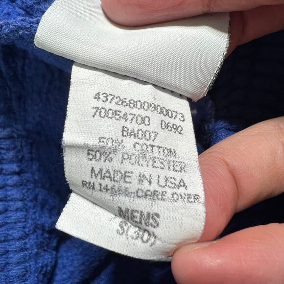 Lee (S) Mens American VINTAGE 80s Blue Sturdy Sweats Sweatpants Heavyweight - Picture 9 of 9